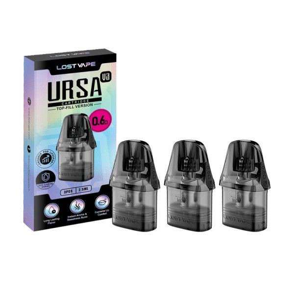 Cartouches Ursa Nano V3 0.6/0.8/1.0 ohm 2.5ml par 3 - Lost Vape - detail 5