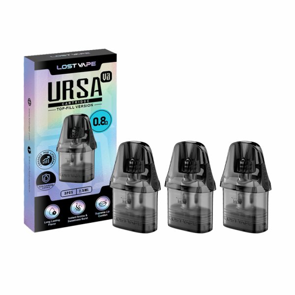 Cartouches Ursa Nano V3 0.6/0.8/1.0 ohm 2.5ml par 3 - Lost Vape - detail 8