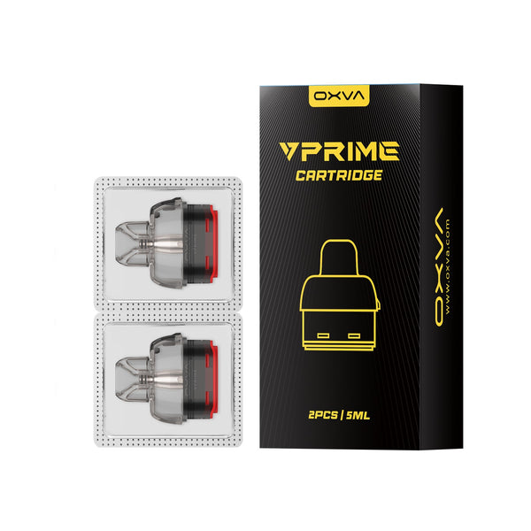 Cartouches VPrime 5ml (X2) Oxva, packaging et cartouches