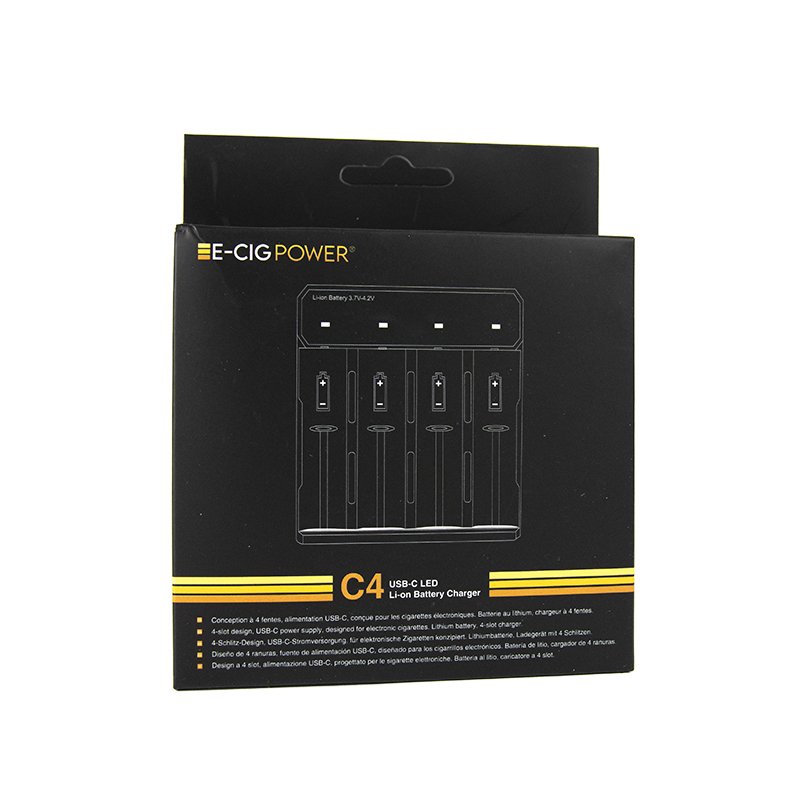 Chargeur C4 4 slots USB-C - E-Cig Power - vue 2 - chargeur 4 slots