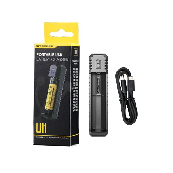 Chargeur UI1 1 slot - Nitecore - vue 3 - chargeur 1 slot
