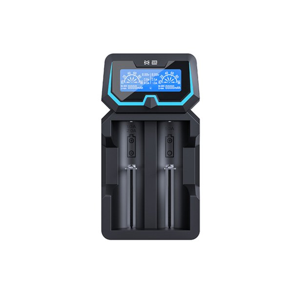 Chargeur X2 2 slots - XTAR - vue 2 du chargeur d’accus
