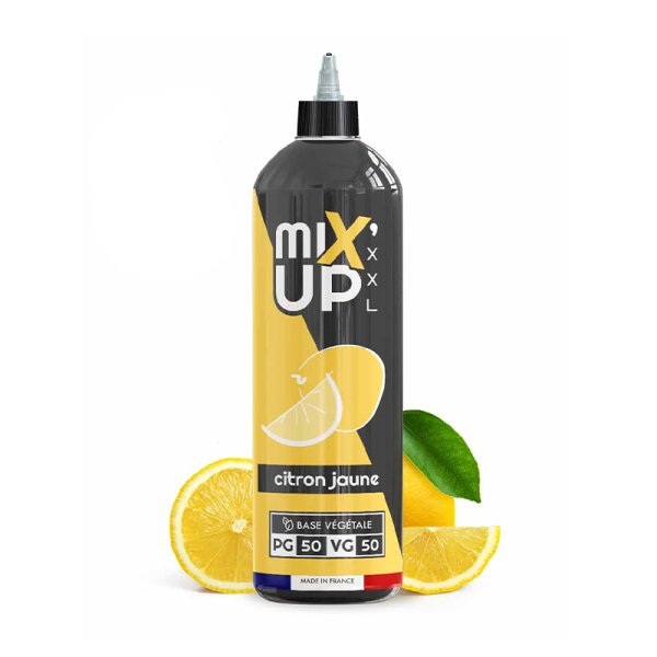E-Liquide Mixup XXL Citron Jaune 1 litre 0mg - Sans Nicotine, Base 50/50 | Alliancetech.fr