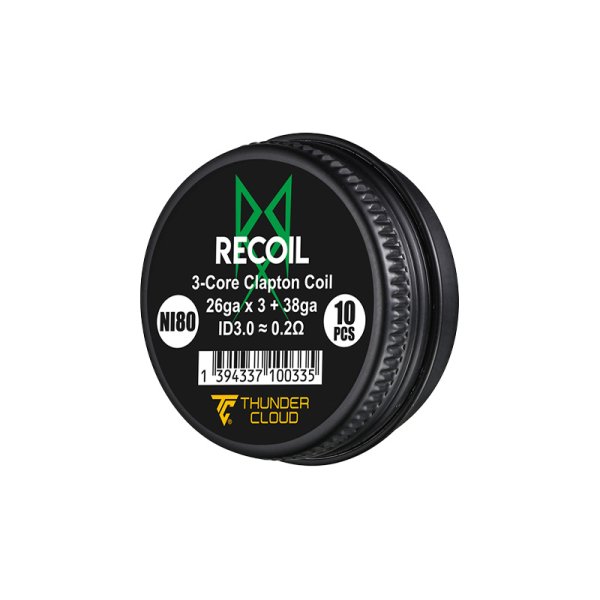 coils prefaits 3 core clapton ni80 0 2 x10 thunder cloud x grimm green