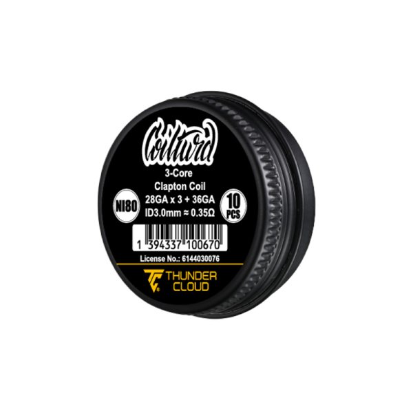 coils prefaits 3 core clapton ni80 0 35 x10 thunder cloud x coilturd