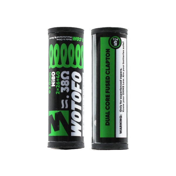 coils prefaits dual core fused clapton ni80 0 38 x5 wotofo