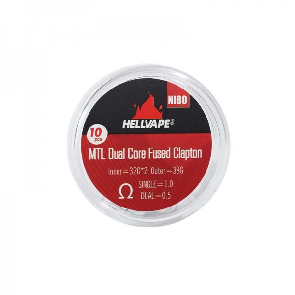 coils prefaits mtl dual core fused clapton ni80 1 0 x10 hellvape