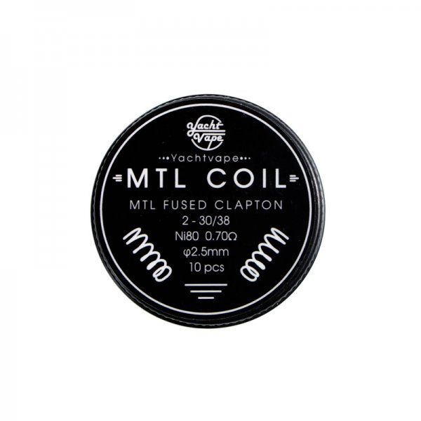 coils prefaits mtl fused clapton ni80 0 70 2 5mm x10 yachtvape