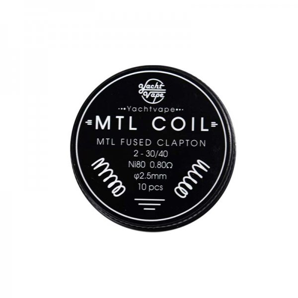 coils prefaits mtl fused clapton ni80 0 80 2 5mm x10 yachtvape