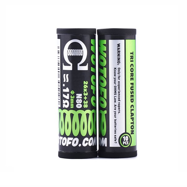 coils prefaits tri core fused clapton ni80 0 17 x10 wotofo