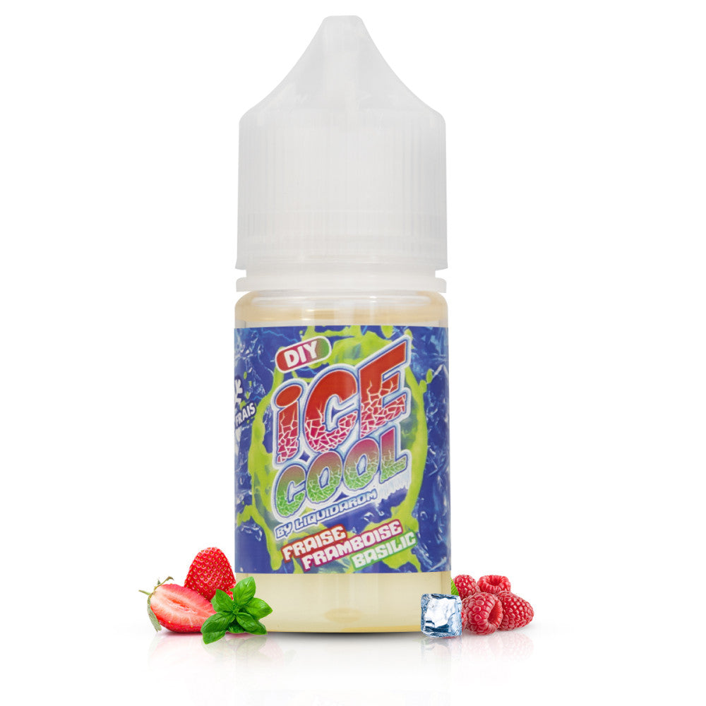 Concentré Ice Cool Fraise Framboise Basilic 30ml DIY Liquidarom, arôme pour e-liquide