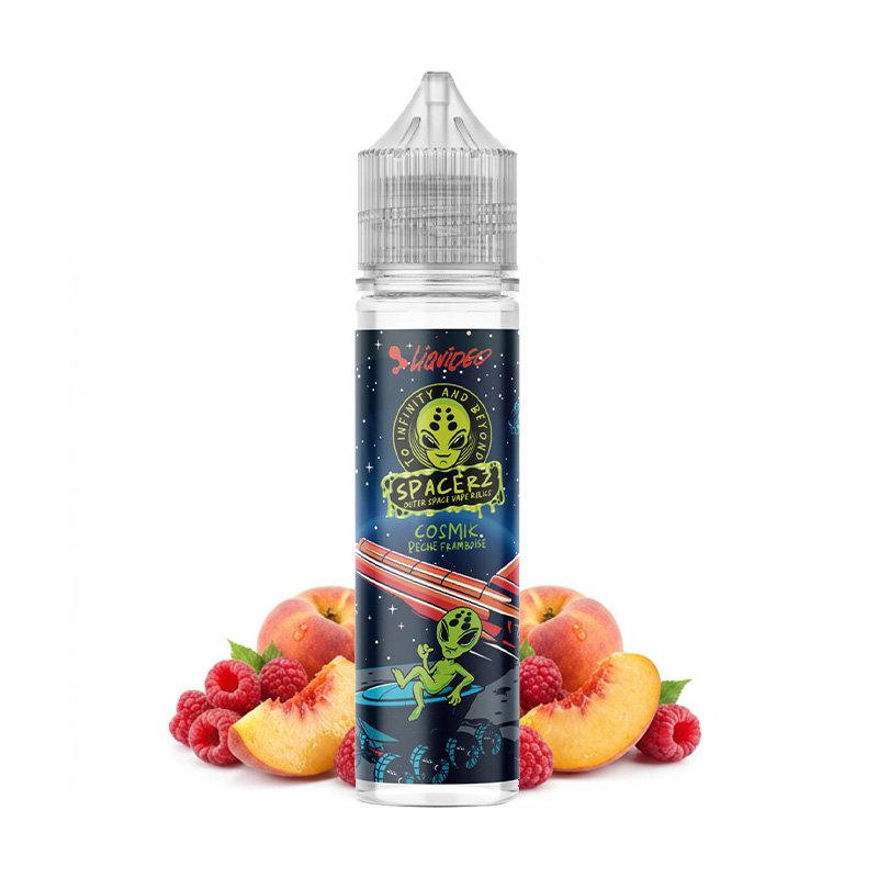 E-liquide Cosmik Peche Framboise 50ml - Spacerz by Liquideo