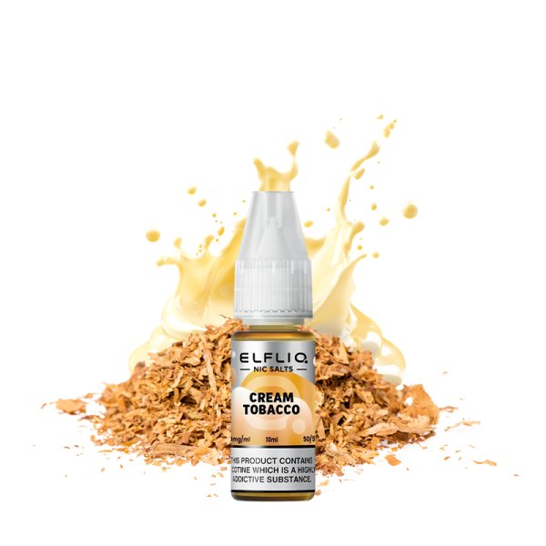 E-liquide Elfliq by Elfbar Cream Tobacco (snoow tobacco) - Nic Salt 10ml - Sel de nicotine 10mg et 20mg