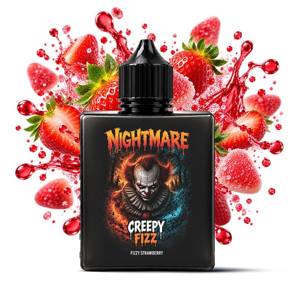 E-liquide Creepy Fizz 100ml Nightmare - saveurs fraise, bonbon pétillant acidulé