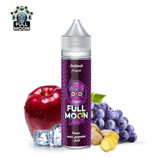 E-liquide Désir Eden 50ml Full Moon - saveurs pomme, raisin, gingembre et fraîcheur