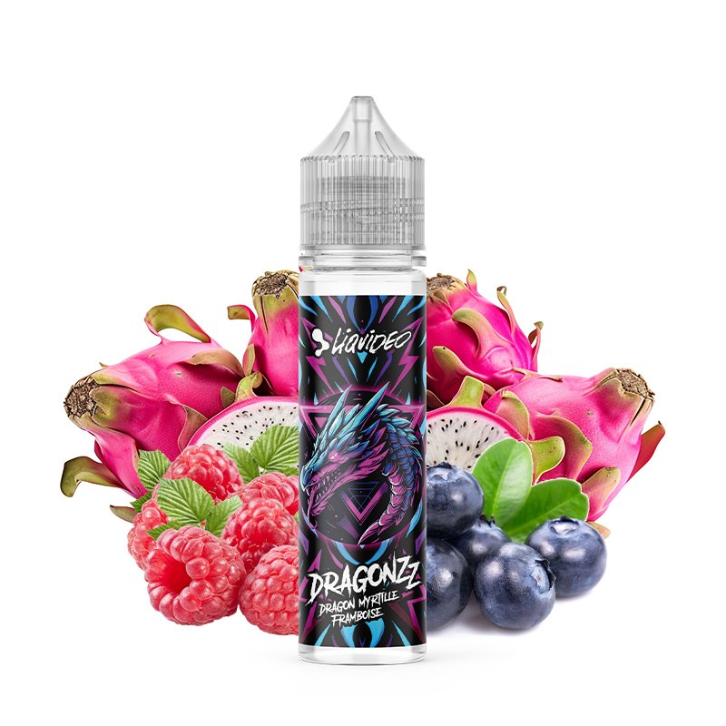 E-liquide Dragon Myrtille Framboise 50ml - Liquideo Dragonzz