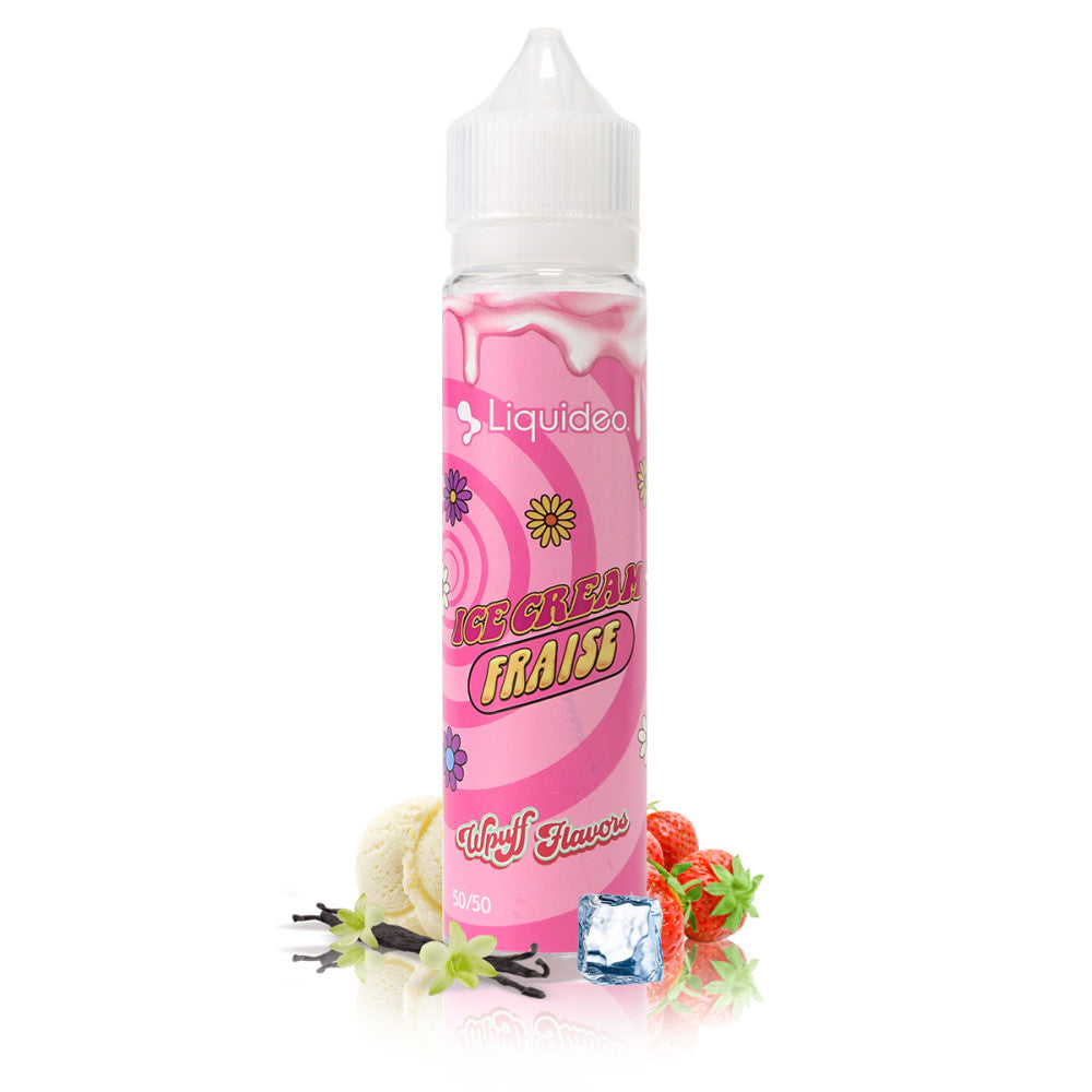 Eliquide Ice Cream Fraise 50ml Wpuff Flavor Liquideo