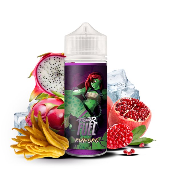 E-liquide Kuroko 100ml Fighter Fuel - saveurs fruit du dragon et grenade