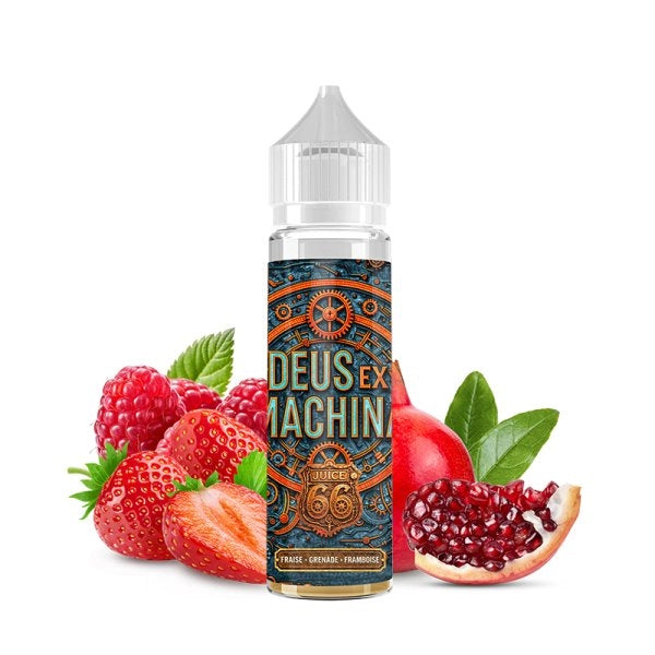 E-liquide Fraise Grenade Framboise 0mg 50ml - Deus Ex Machina by Capella x Juice 66