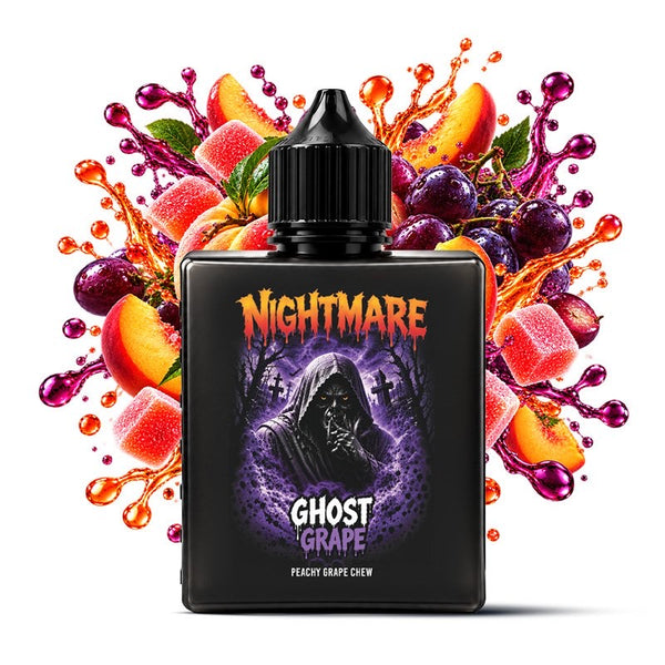 E-liquide Ghost Grape 100ml Nightmare - saveurs raisin, pêche, chewing-gum