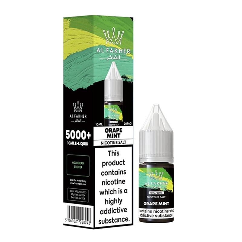 E-liquide Grape Mint Al Fakher - saveurs raisin menthe, sel de nicotine 20mg 10ml