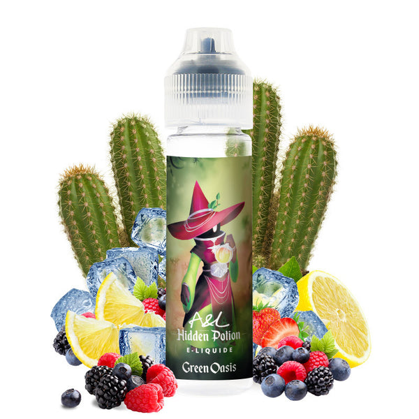 E-liquide Green Oasis A&L Hidden Potion 50ml - cactus, fruits rouges et citron