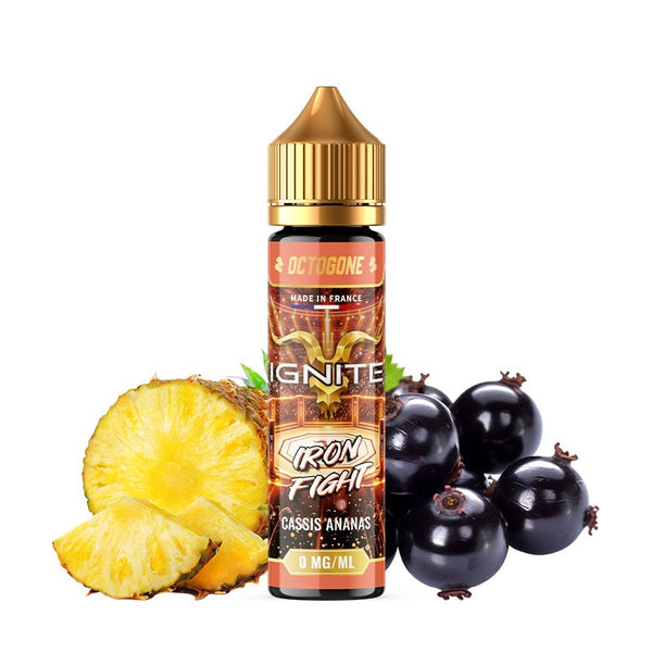 E-liquide Iron Fight 50ml Octogone Ignite - saveurs cassis, ananas