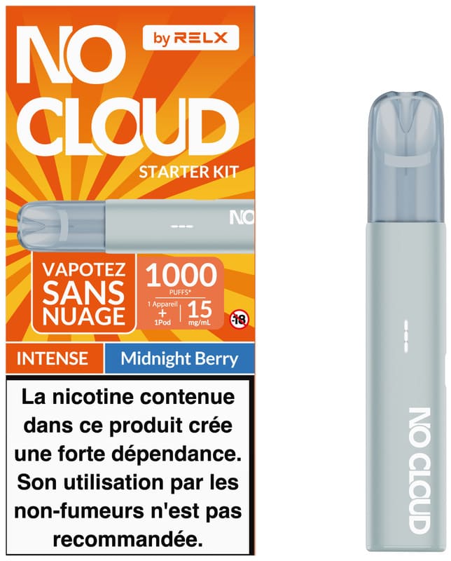 Kit No Cloud Intense 15mg Midnight Berry - RELX - Alliancetech.fr