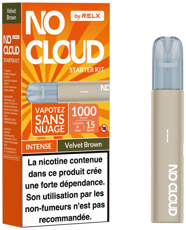 Kit No Cloud Intense 15mg Velvet Brown - RELX - Alliancetech.fr