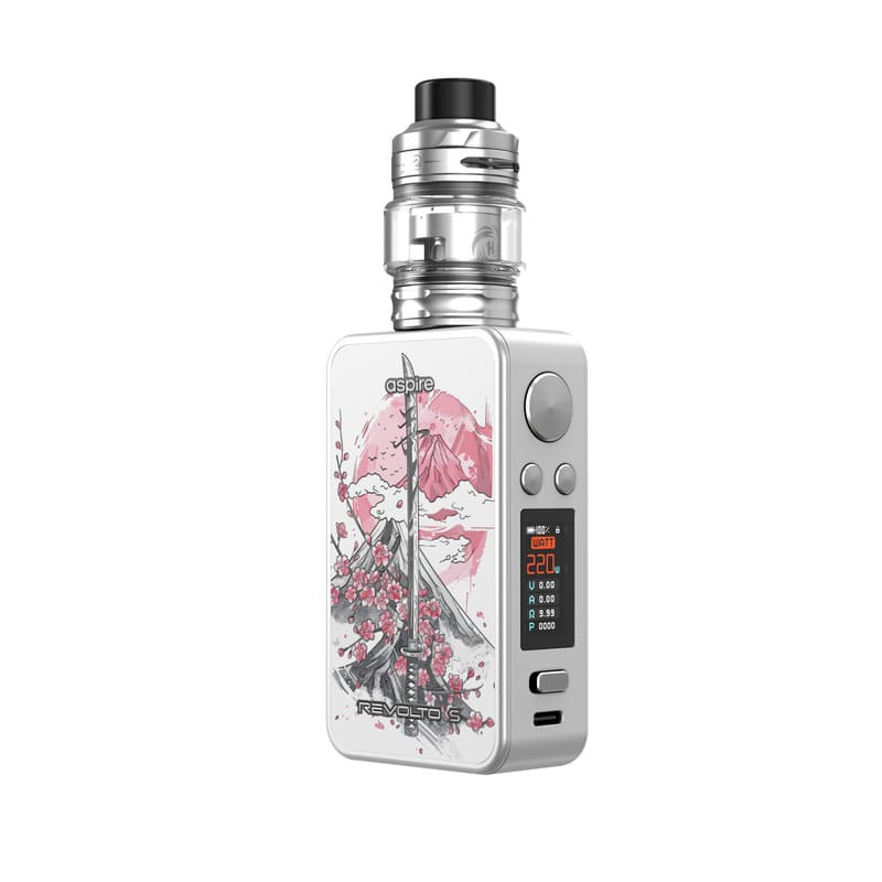 Kit Revolto S Aspire - coloris Silver & Katana Blossom