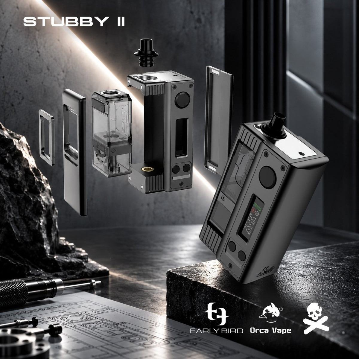 Kit Stubby V2 AIO 80W Early Bird x Vaping Bogan - Général vue-2