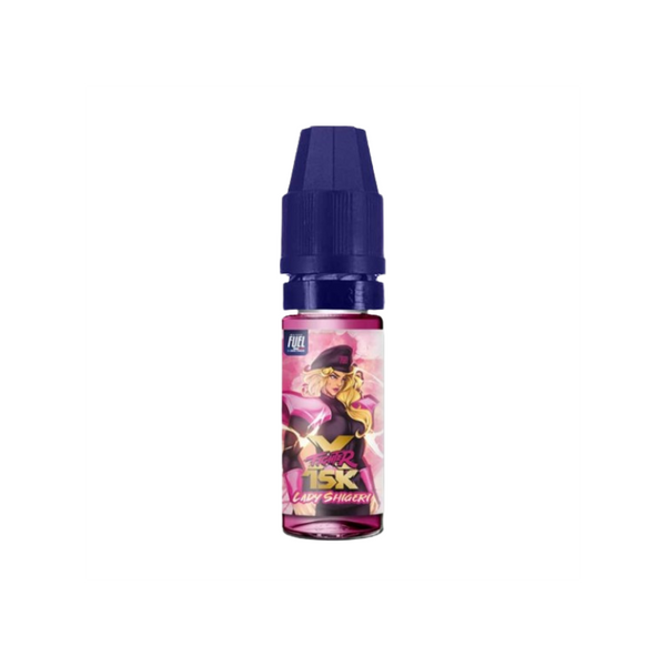 E-liquide Lady Shigeri Sel de Nicotine 10ml XFighter 15K Fighter Fuel - saveurs fraise, grenade, pastèque, fraîcheur