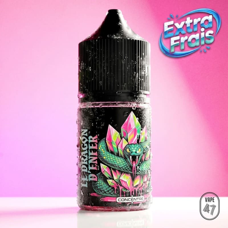 Arôme concentré Le Dragon d'ENFER Vape 47 - saveurs fruit du dragon citron, flacon 30ml DIY