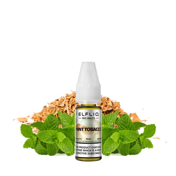 E-liquide Elfliq by Elfbar Mint Tobacco - Nic Salt 10ml - Sel de nicotine 10mg et 20mg