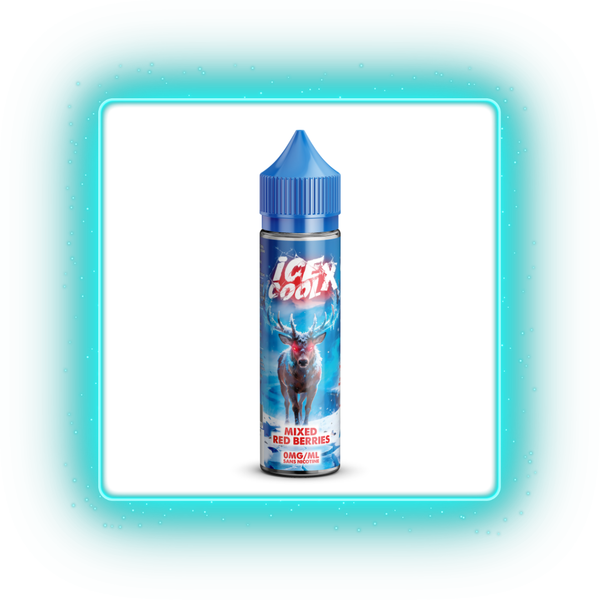E-liquide Mixed Red Berries 50ml - Ice Cool X by Liquidarom, fruits rouges glacés fraise framboise myrtille sans sucralose