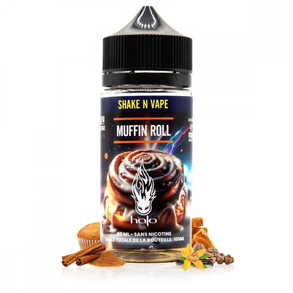 E-liquide Muffin Roll 50ml - Halo - saveurs Muffin, Cannelle, Vanille