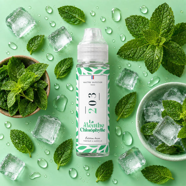 E-liquide N°203 Maître Vapotier - menthe et chlorophylle