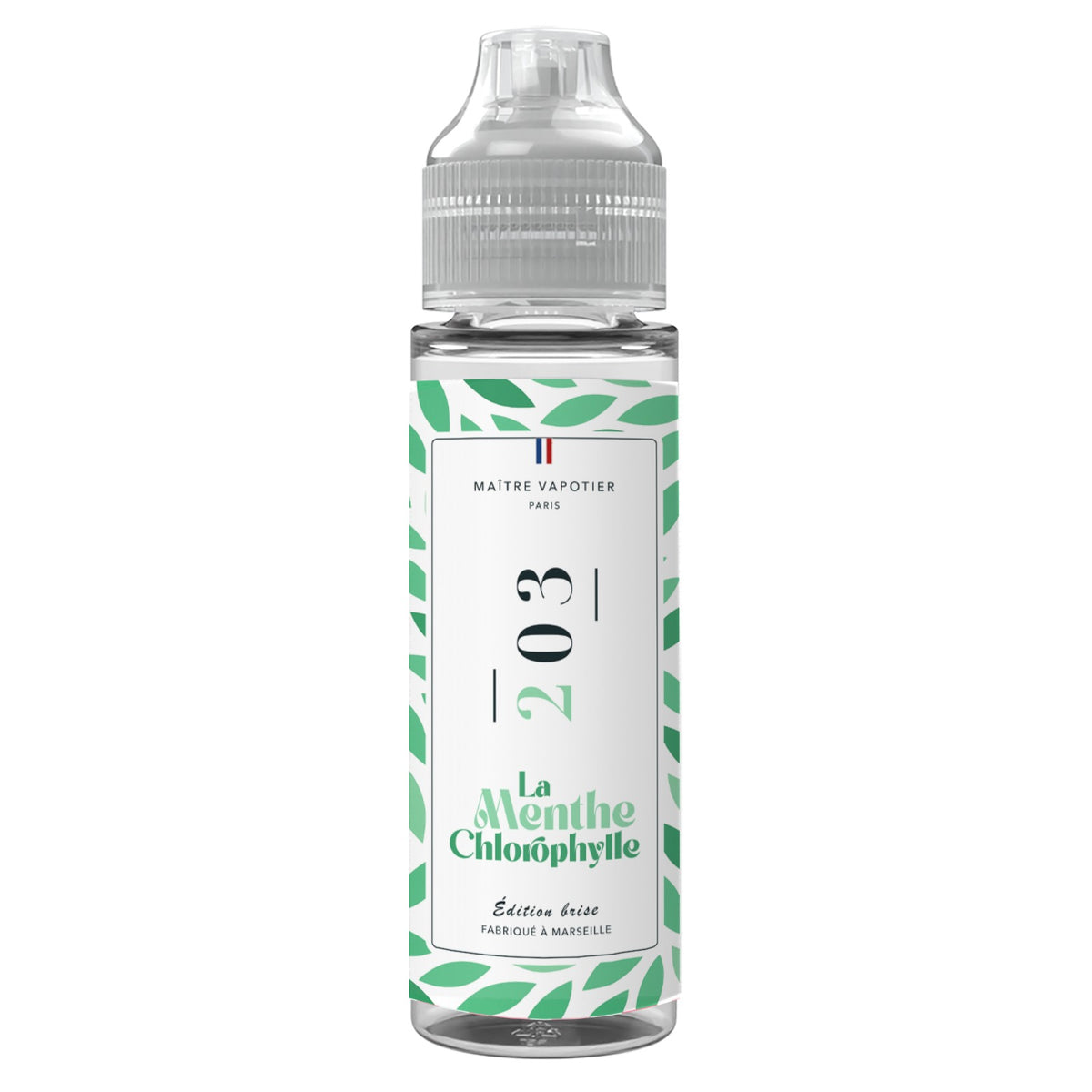 E-liquide N°203 Maître Vapotier - menthe et chlorophylle - visuel 3