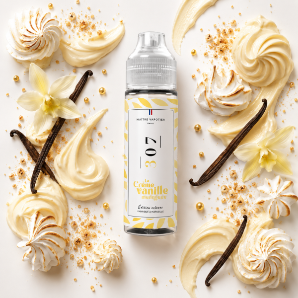 E-liquide N°307 Maître Vapotier - saveurs crème, vanille, meringue