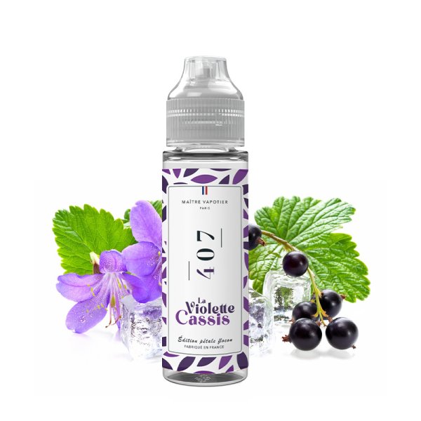 E-liquide N°407 Maître Vapotier - saveurs violette, cassis, fraîcheur - visuel 2