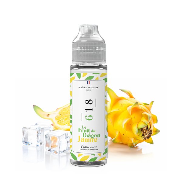 E-liquide N°618 Maître Vapotier - saveurs fruit du dragon jaune, fruit exotique, fraîcheur - visuel 2