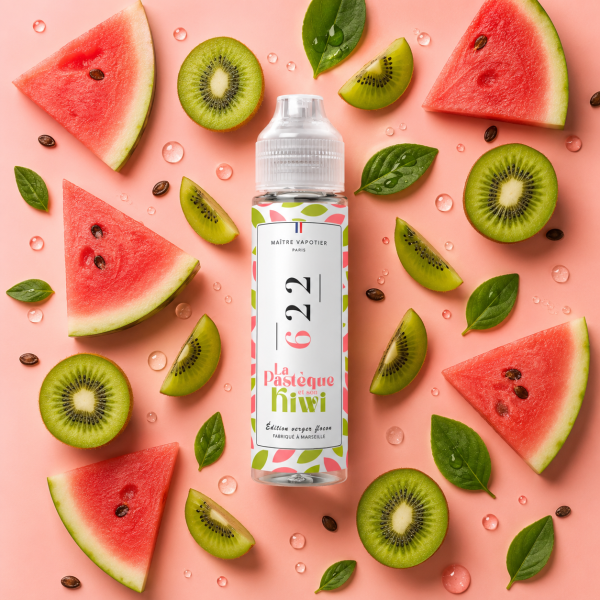 E-liquide N°622 Maître Vapotier - saveurs pastèque, kiwi, fraîcheur