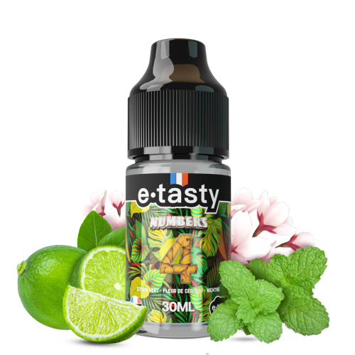 Arôme concentré DIY Numbers 04 30ml E-Taste - saveurs citron vert, fleur de cerisier et menthe