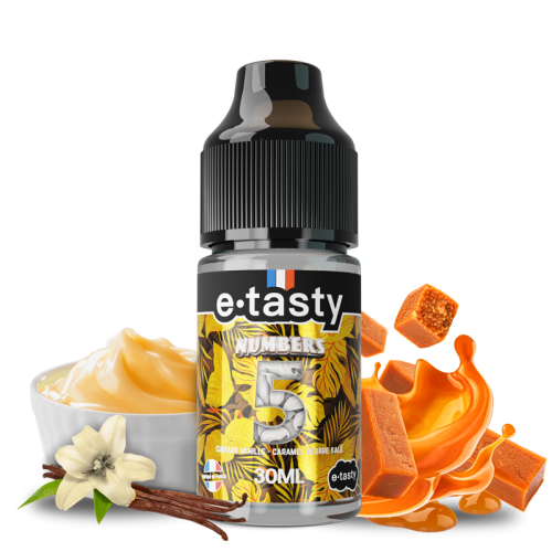 Arôme concentré DIY Numbers 05 30ml E-Taste - saveurs custard vanille, caramel beurre salé
