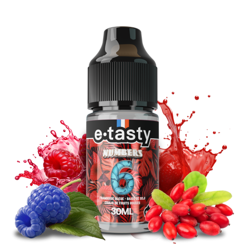 Arôme concentré DIY Numbers 06 30ml E-Taste - saveurs framboise bleue et baies de Goji