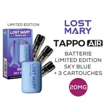 PACK DÉCOUVERTE TAPPO AIR SKY BLUE LIMITED EDITION 2024 20MG LOST MARY