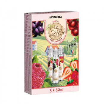 Pack Fruits Rouges - 3x50ml Le Petit Verger - E-liquide Savourea Pack Fruits Rouges 3x | Alliancetech.fr