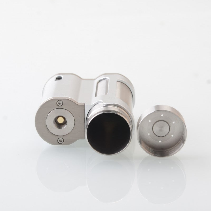 Box Paramour V2 SBS 100W Mechvape Full Silver - détail du tube d’accu