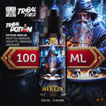 Potion Merlin (Violette/Fruit du dragon/Grenade/Limonade) 0mg 100ml - Tribal Force