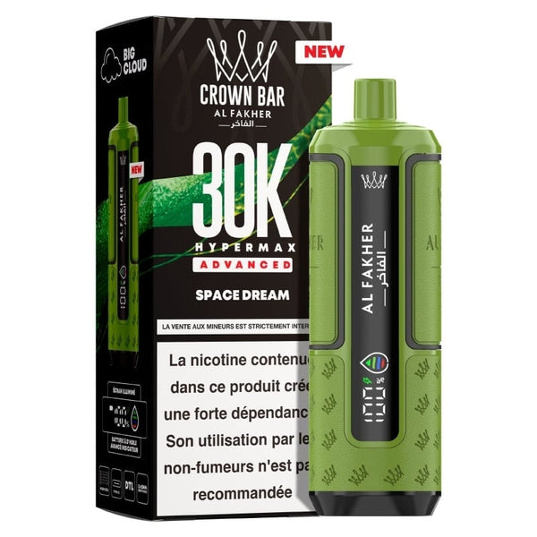 Puff Crown Bar HyperMax Advanced 30K Space Dream - Al Fakher - Al Fakher - Cigarette Électronique & Vape | Alliancetech.fr